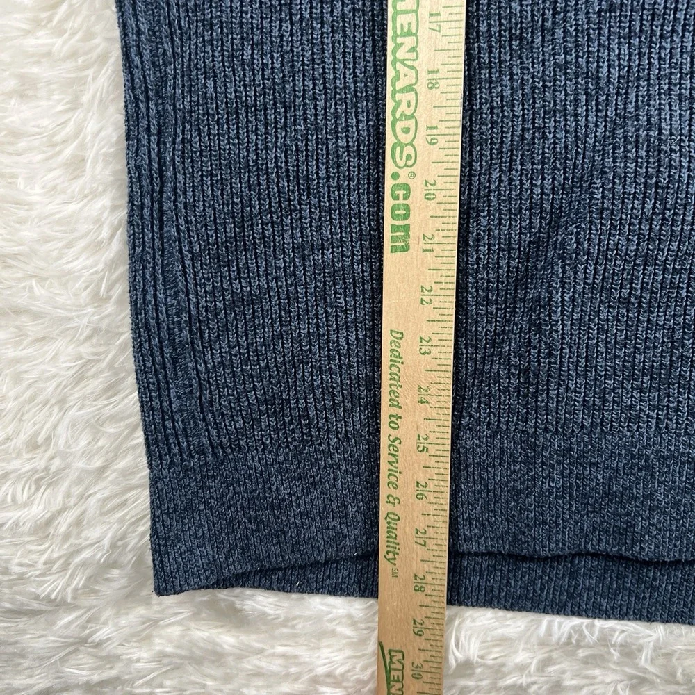 Gap Henley Sweater Mens XL Knit‎ Blue High Neck Long Sleeve Sweatshirt EUC